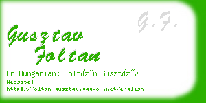 gusztav foltan business card